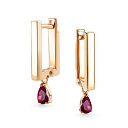 Серьги с английским замком из красного золота