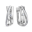 Серьги из белого золота с бриллиантами