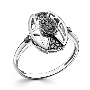 Кольцо из белого золота с бриллиантами