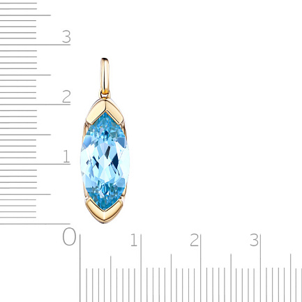 Подвеска из желтого золота с топазом