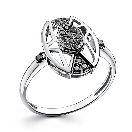 Кольцо из белого золота с бриллиантами