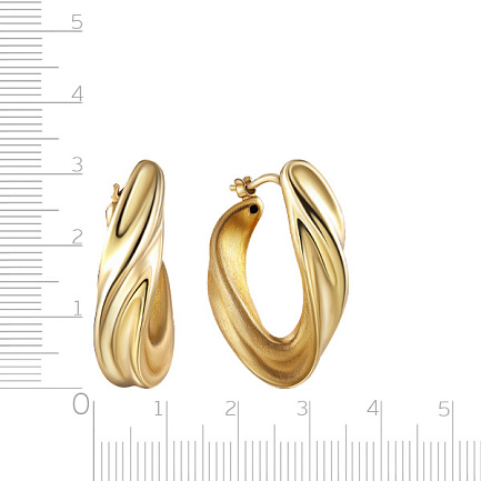 Серьги из серебра с позолотой