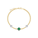 Браслет из золота с бриллиантами, изумрудом