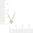 Колье из красного золота с бриллиантом