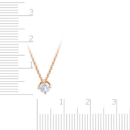 Колье из красного золота с бриллиантом