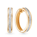 Серьги из красного золота с бриллиантами