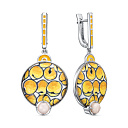 Серьги с английским замком из серебра