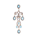 Подвеска из желтого золота с бриллиантами, топазами