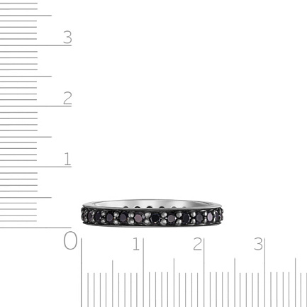 Кольцо из серебра с фианитом