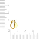 Моносерьга из серебра с позолотой