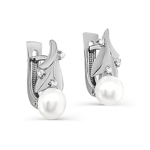 Серьги с английским замком из серебра