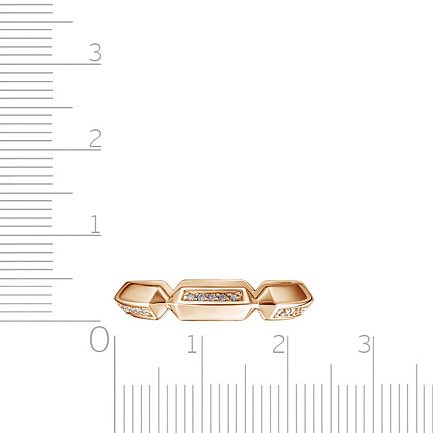 Кольцо из красного золота с бриллиантами