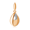 Подвеска из красного золота с фианитом