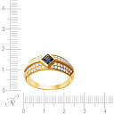 Кольцо из желтого золота с бриллиантами, топазом