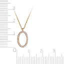 Колье из желтого золота с бриллиантами, плетение якорное