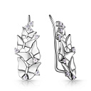 Серьги из серебра с фианитом