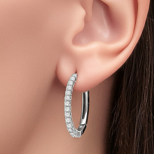 Серьги из белого золота