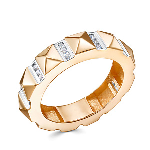 Кольцо из красного золота с бриллиантами