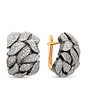 Серьги с английским замком из красного золота