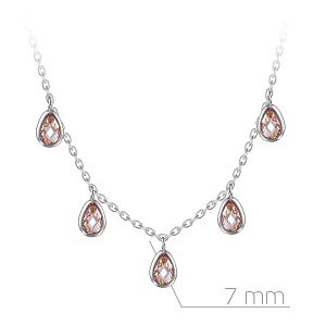 Колье из серебра с фианитом