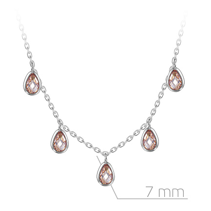 Колье из серебра с фианитом