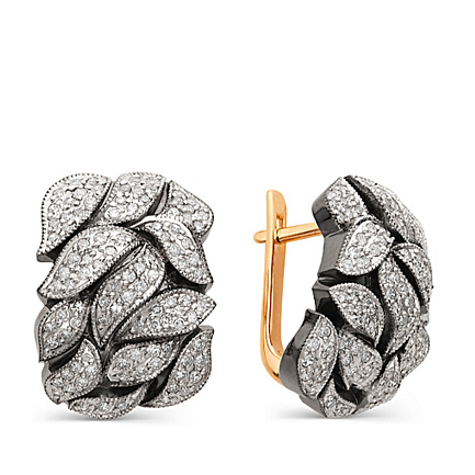 Серьги с английским замком из красного золота