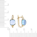 Серьги с английским замком из желтого золота с топазами