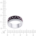 Кольцо из серебра с фианитом, эмалью