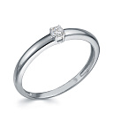 Кольцо из белого золота с бриллиантом