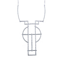 Колье из серебра с фианитом