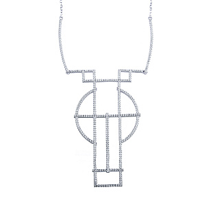 Колье из серебра с фианитом