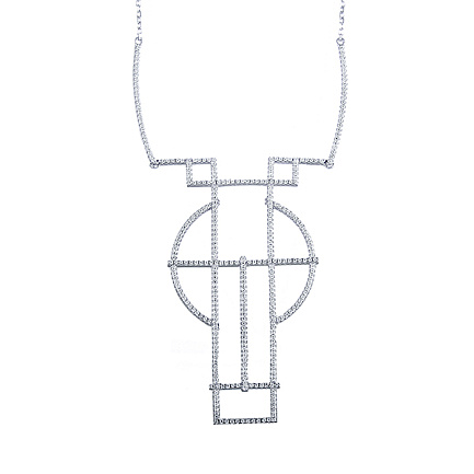 Колье из серебра с фианитом