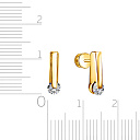 Пусеты из желтого золота с бриллиантами