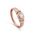 Кольцо из красного золота с бриллиантами