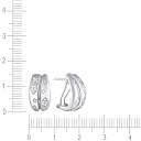 Серьги из серебра с фианитом