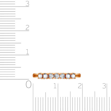 Кольцо из красного золота с бриллиантами