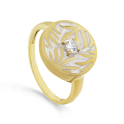 Кольцо из серебра с фианитом