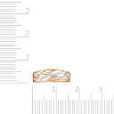 Кольцо из красного золота с фианитом