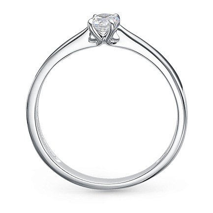 Кольцо из белого золота с бриллиантом