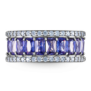 Кольцо из серебра с фианитом