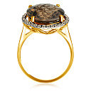 Кольцо из желтого золота с кварцем