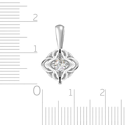 Подвеска из белого золота с бриллиантом