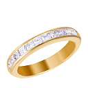 Кольцо обручальное из желтого золота с бриллиантами