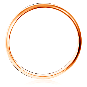 Кольцо обручальное гладкое из красного золота с бриллиантом