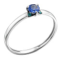 Кольцо из белого золота с танзанитом