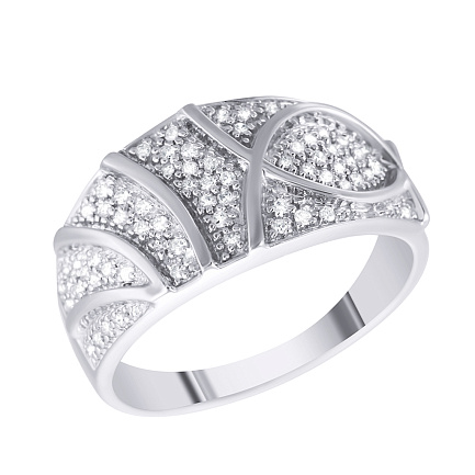 Кольцо из белого золота с бриллиантами