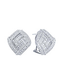 Серьги из белого золота с бриллиантами