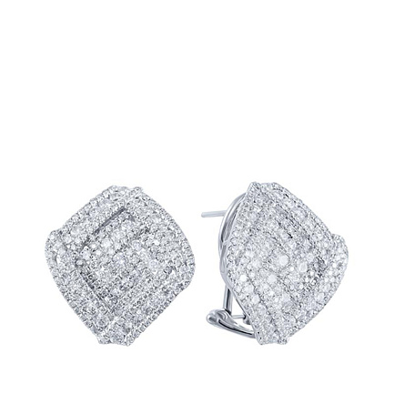 Серьги из белого золота с бриллиантами