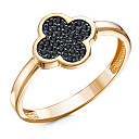 Кольцо из красного золота с фианитами