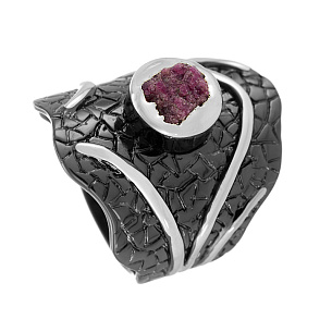 Кольцо из серебра с цоизитом